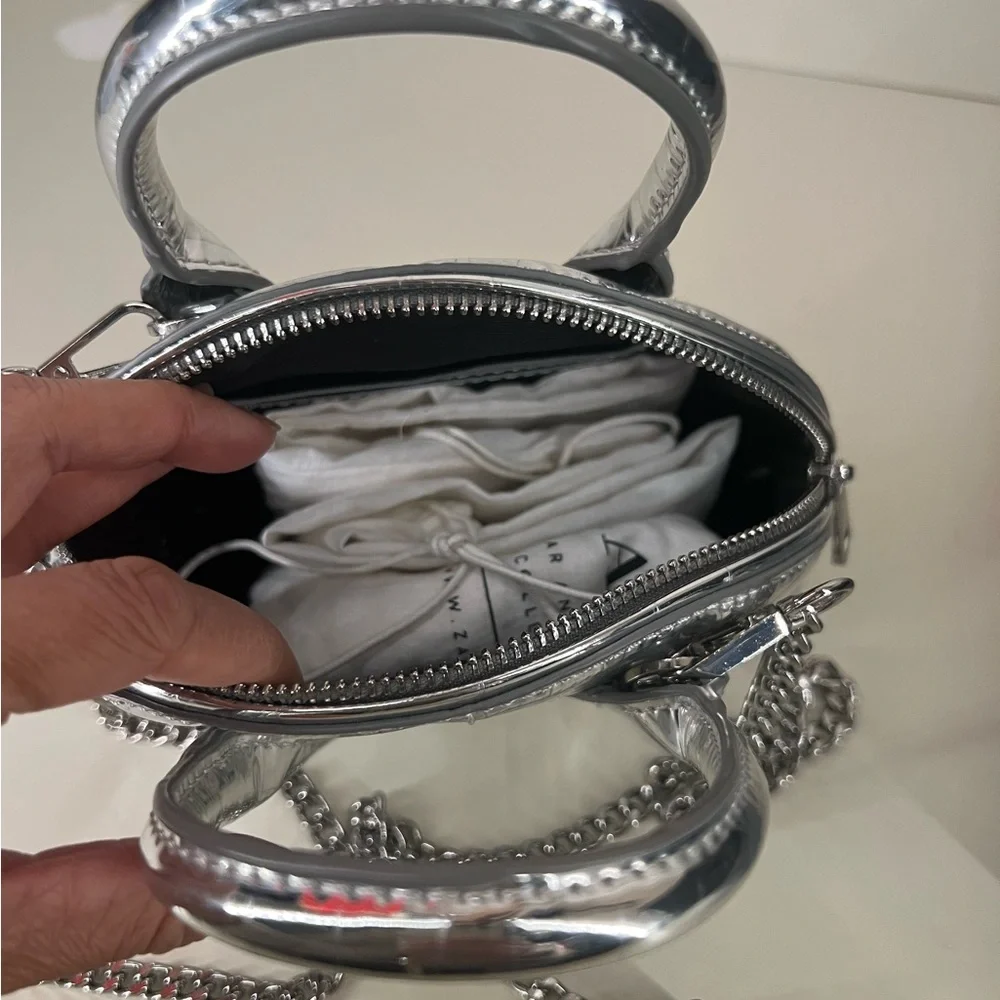 Zara Mini Metallic Bag with Detachable Straps - Picture 4 of 8